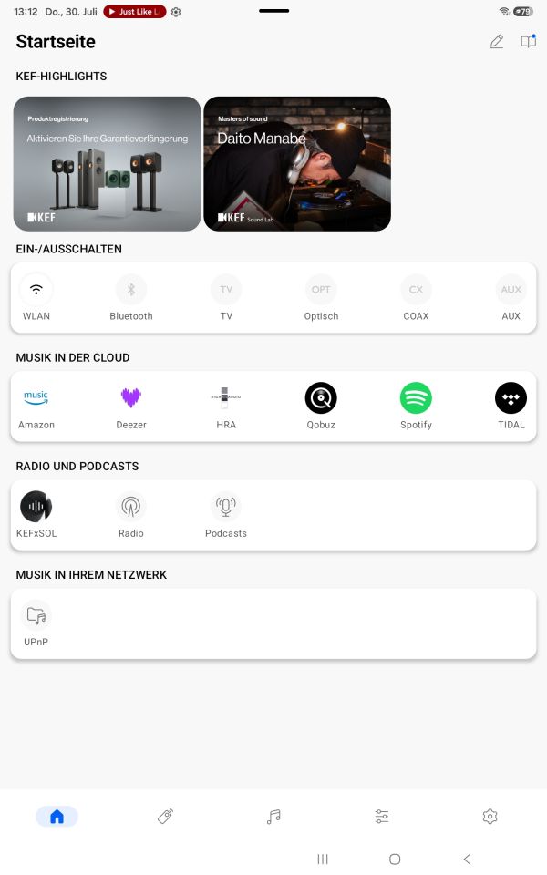 Startseite APP KEF LS LUXE